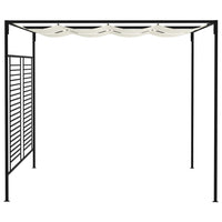 Gazebo con Tetto Retrattile 3x4x2,3 m Crema 180 g/m² 313623