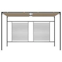 Gazebo con Tetto Retrattile 3x4x2,3 m Grigio Talpa 180 g/m² 313624