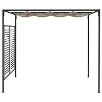 Gazebo con Tetto Retrattile 3x4x2,3 m Grigio Talpa 180 g/m² 313624