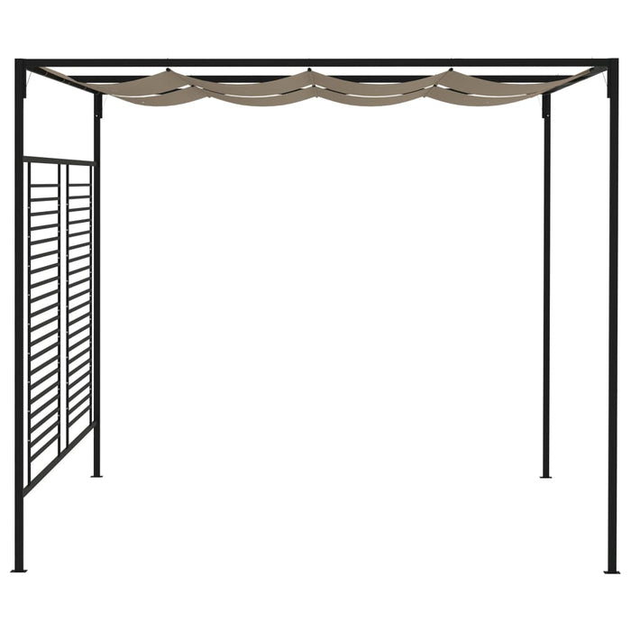 Gazebo con Tetto Retrattile 3x4x2,3 m Grigio Talpa 180 g/m² 313624