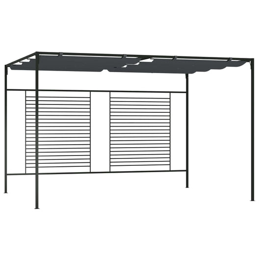 Gazebo con Tetto Retrattile 4x3x2,3 m Antracite 180 g/m² 313625