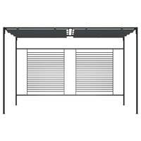 Gazebo con Tetto Retrattile 4x3x2,3 m Antracite 180 g/m² 313625