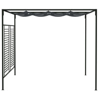 Gazebo con Tetto Retrattile 4x3x2,3 m Antracite 180 g/m² 313625