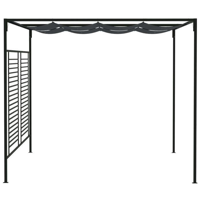 Gazebo con Tetto Retrattile 4x3x2,3 m Antracite 180 g/m² 313625