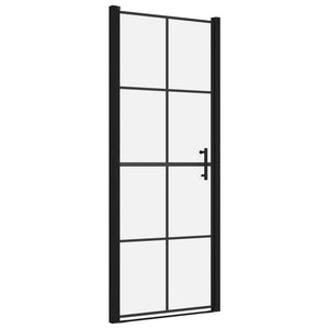 Porte per Doccia in Vetro Temperato 81x195 cm Nera