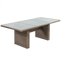 Set da Pranzo da Giardino 11 pz in Polyrattan Marrone cod mxl 41335