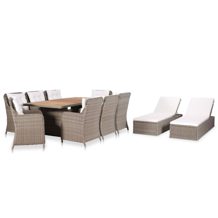 Set da Pranzo da Giardino 11 pz in Polyrattan cod mxl 37826