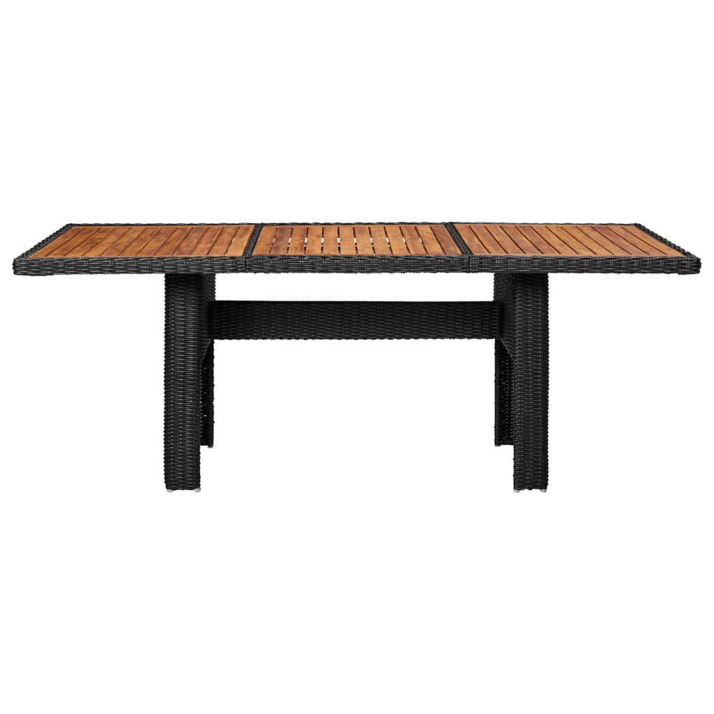 Set da Pranzo da Giardino 9 pz in Polyrattan Nero 3057806