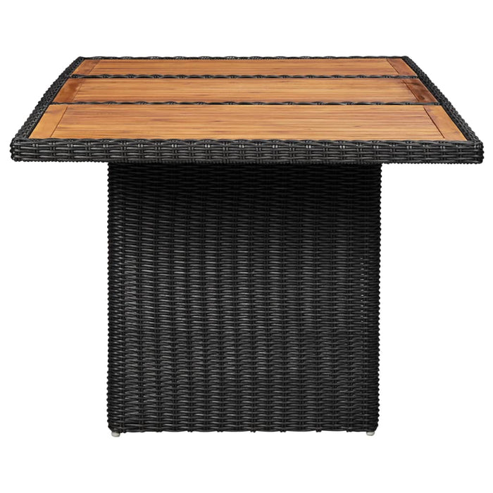 Set da Pranzo da Giardino 9 pz in Polyrattan Nero cod mxl 37830