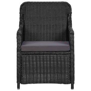 Set da Pranzo da Giardino 9 pz in Polyrattan Nero cod mxl 37830