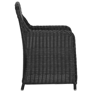 Set da Pranzo da Giardino 9 pz in Polyrattan Nero cod mxl 37830