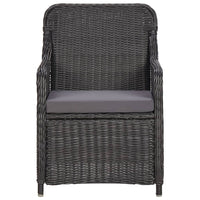 Set da Pranzo da Giardino 7 pz in Polyrattan Nero cod mxl 40207