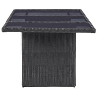 Set da Pranzo per Esterni 9 pz in Polyrattan Nero cod mxl 40208