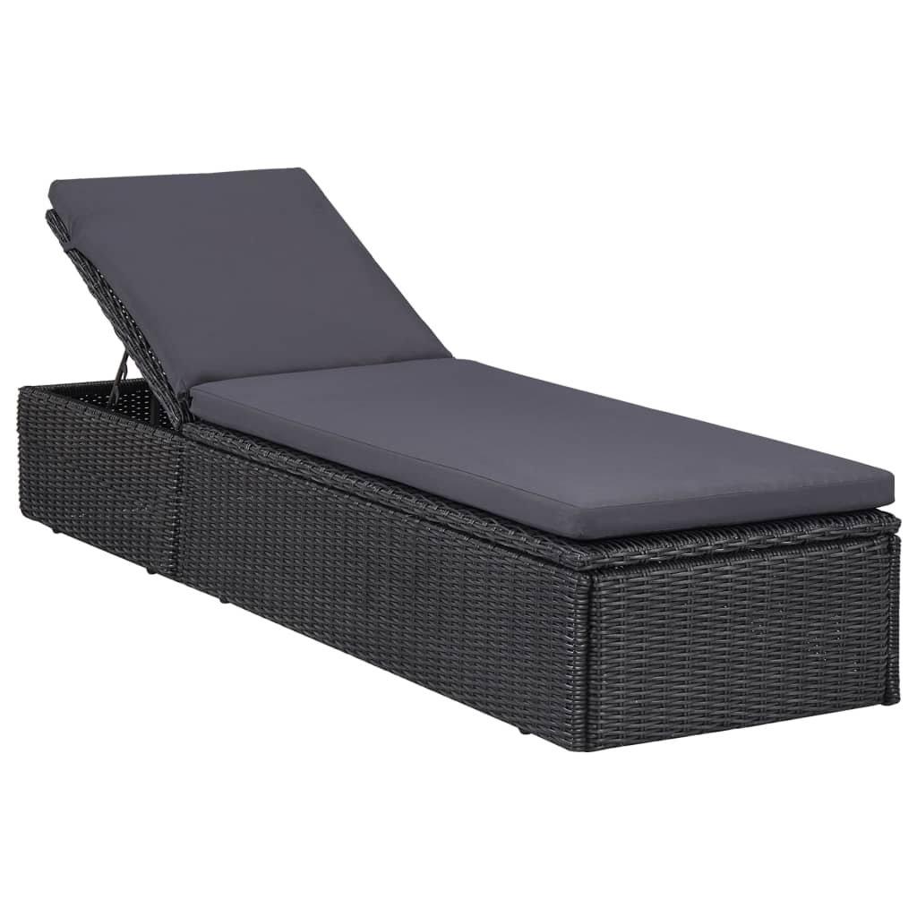 Set da Pranzo da Giardino 9 pz in Polyrattan Nero cod mxl 37827