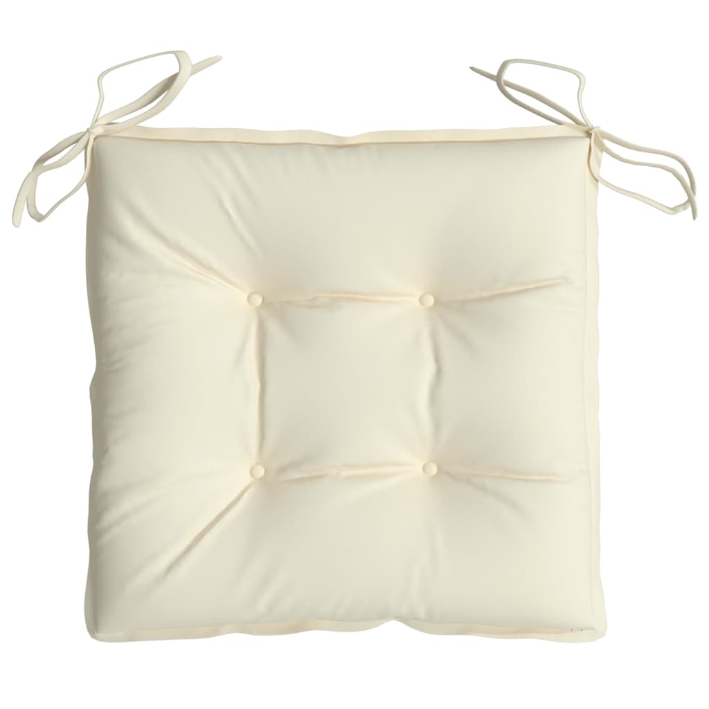 Cuscini per Sedie 2 pz Bianco Crema 40x40x7 cm in Tessuto cod mxl 53091