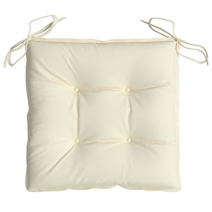 Cuscini per Sedie 2 pz Bianco Crema 40x40x7 cm in Tessuto cod mxl 53091