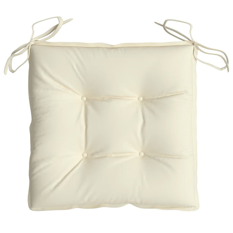 Cuscini per Sedie 4 pz Bianco Crema 40x40x7 cm in Tessuto cod mxl 68554