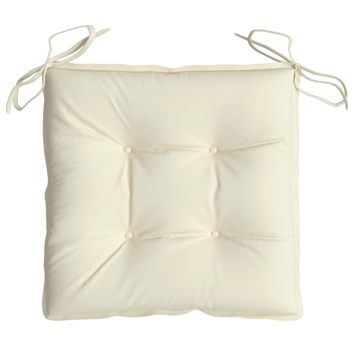 Cuscini per Sedia 4pz Bianco Crema 40x40x7 cm in Tessuto Oxford 314867