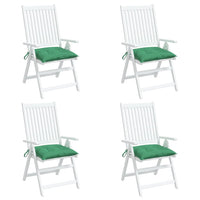 Cuscini per Sedia 4 pz 40x40x7 cm in Tessuto Oxford Verde 314876