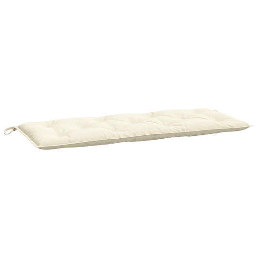 Cuscino per Panca da Giardino Bianco Crema 120x50x7 cm Tessuto cod mxl 48462