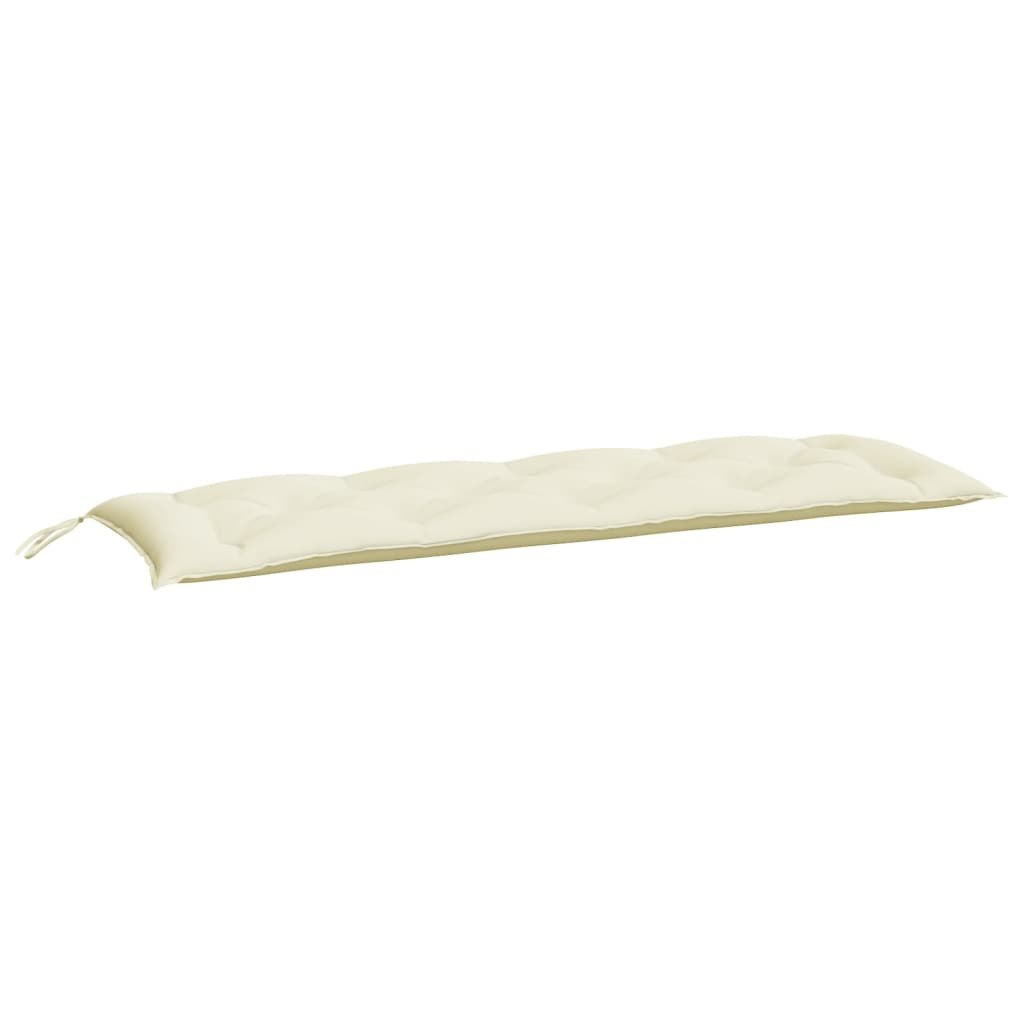 Cuscino per Panca da Giardino Bianco Crema 150x50x7 cm Tessuto cod mxl 68647