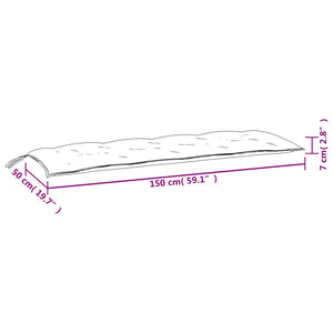 Cuscino per Panca da Giardino Azzurro 150x50x7 cm in Tessuto cod mxl 68535