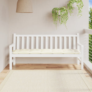 Cuscino per Panca Bianco Crema 180x50x7 cm in Tessuto Oxford 314970