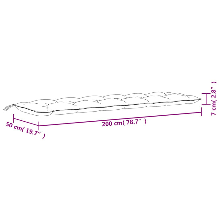 Cuscino per Dondolo Bianco 200 cm in Tessuto cod mxl 68103