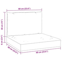 Cuscini per Pallet 2 pz Bianco Crema in Tessuto Oxford 315054