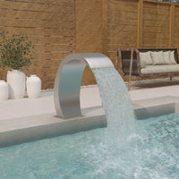 Fontana per Piscina con LED 22x60x70 cm in Acciaio Inox 304 148881