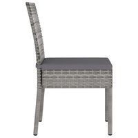 Sedie da Pranzo per Giardino 2 pz in Polyrattan Grigio cod mxl 23188