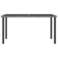 Tavolo da Pranzo da Giardino Grigio 140x70x73 cm in Polyrattan cod mxl 34243