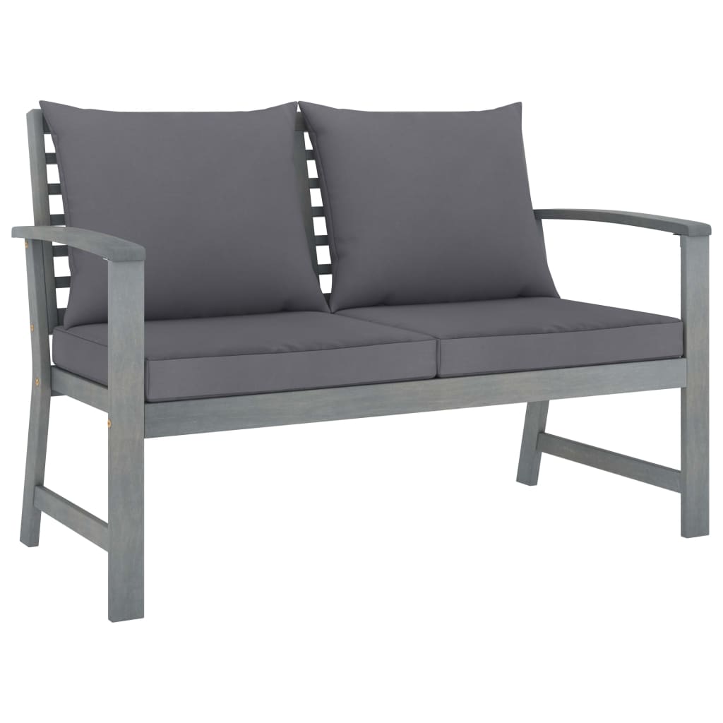 Set Divani da Giardino 5 pz con Cuscini in Legno Acacia Grigio cod mxl 39935