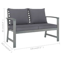 Set Divani da Giardino 5 pz con Cuscini in Legno Acacia Grigio cod mxl 39935