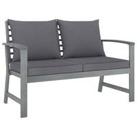 Set Divani da Giardino 3 pz con Cuscini in Legno Acacia Grigio cod mxl 37825