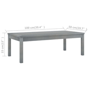 Set Divani da Giardino 3 pz con Cuscini in Legno Acacia Grigio cod mxl 37825