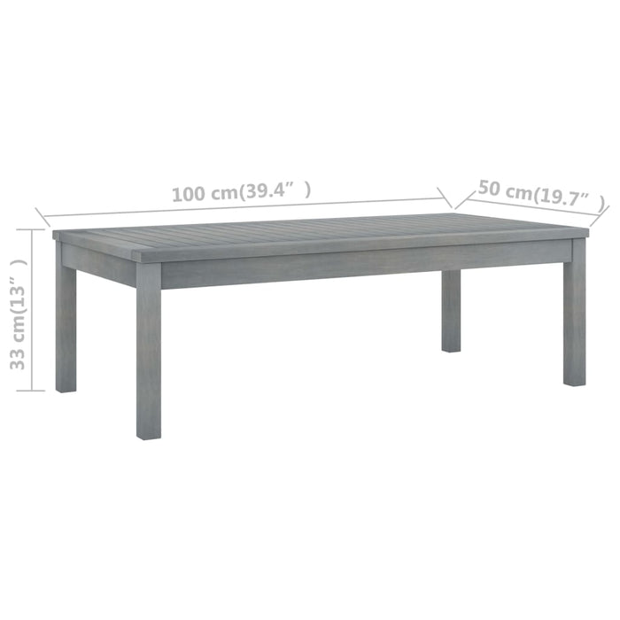 Set Divani da Giardino 3 pz con Cuscini in Legno Acacia Grigio 3057784