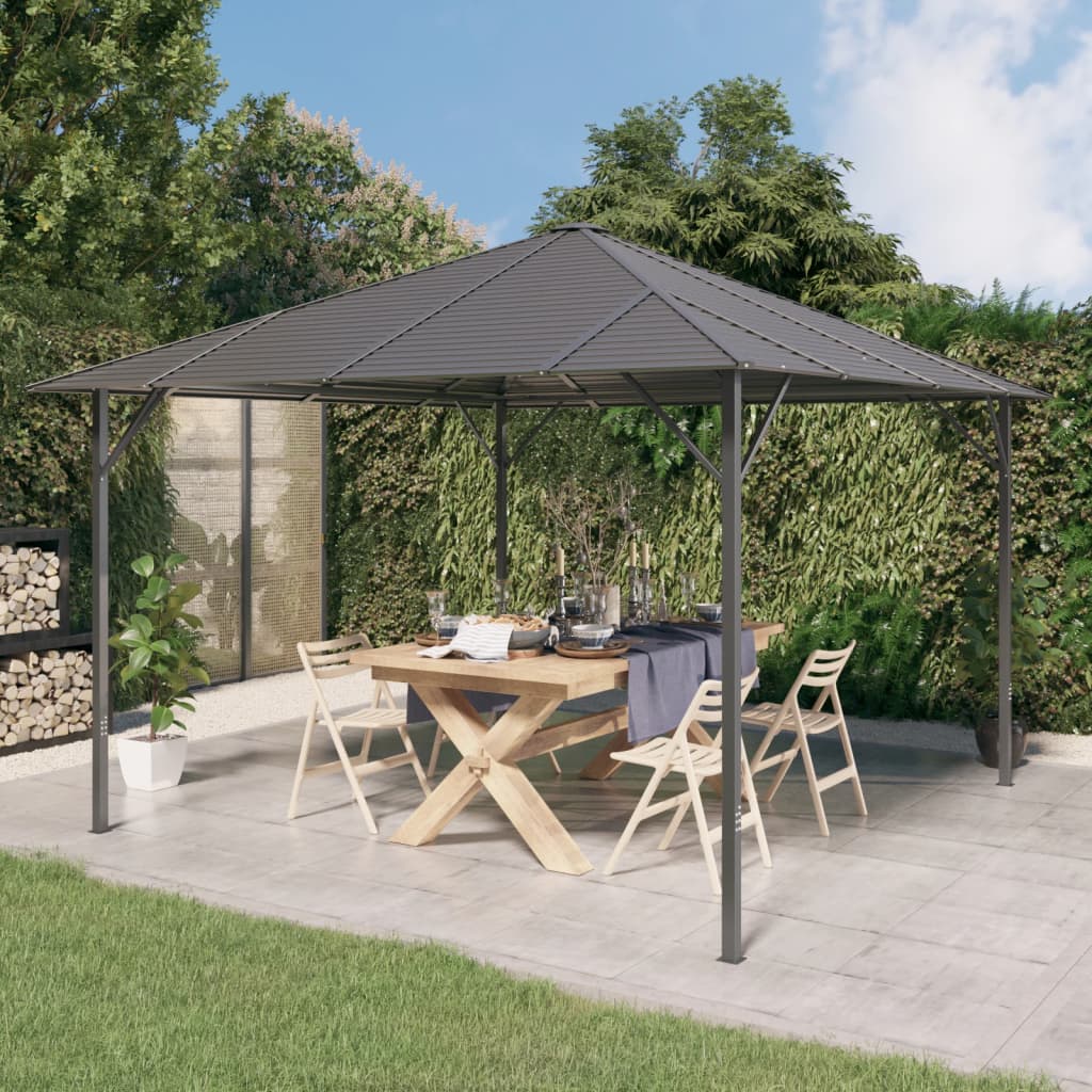 Gazebo con Tetto 3x3 m Antracite 315247