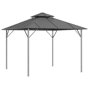 Gazebo con Tetto Doppio 3x3 m Antracite 315251