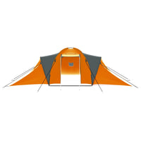 Tenda da Campeggio per 9 Persone in Tessuto Grigio e Arancione cod mxl 69323