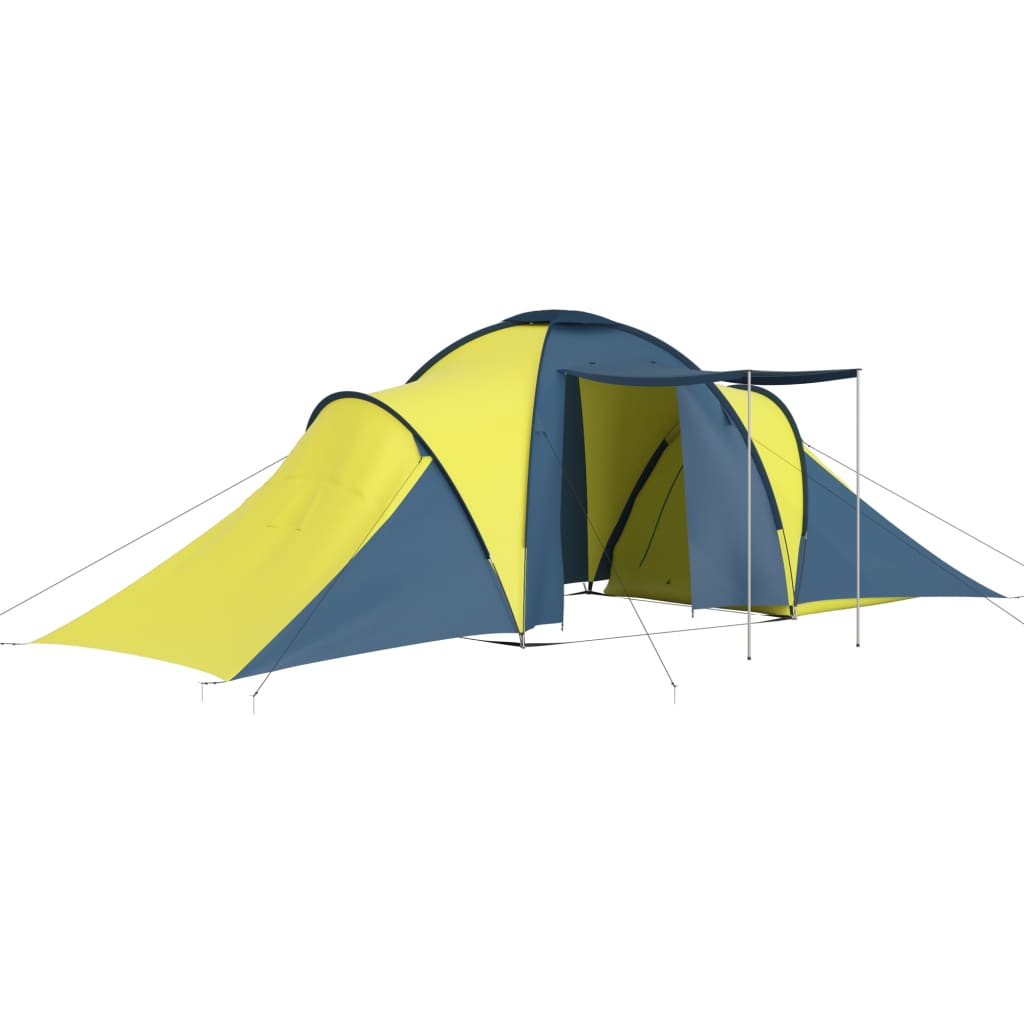 Tenda da Campeggio per 6 Persone Blu e Gialla cod mxl 54823