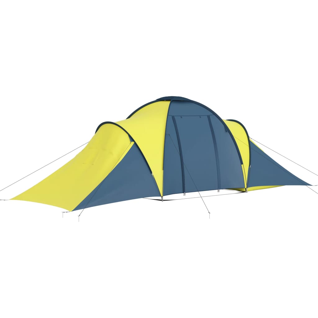 Tenda da Campeggio per 6 Persone Blu e Gialla cod mxl 54823