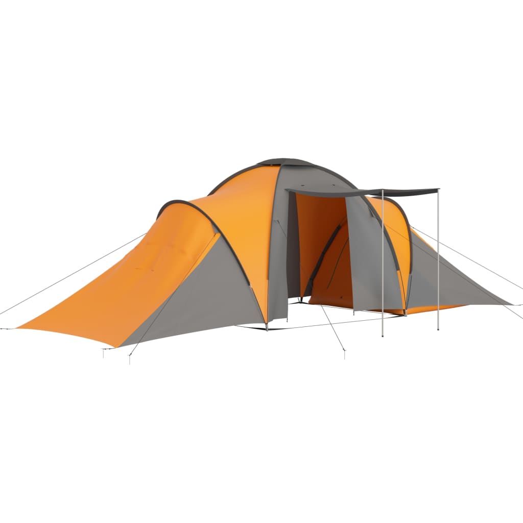 Tenda da Campeggio per 6 Persone Grigia e Arancione cod mxl 65131