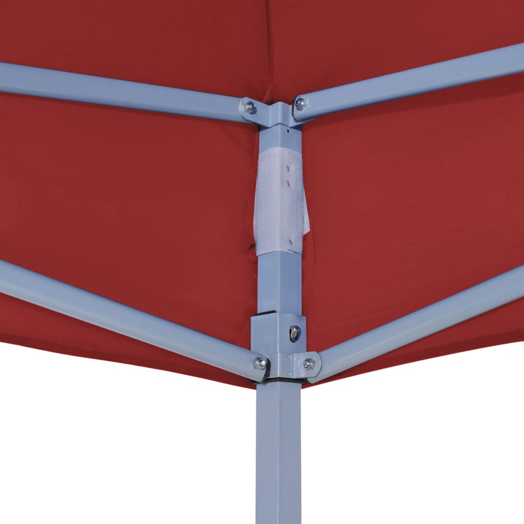 Tetto per Tendone per Feste 3x3 m Rosso Borgogna 270 g/m² 315322