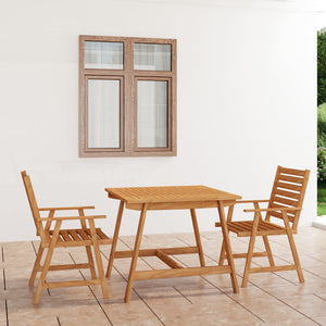 Set da Pranzo da Giardino 3 pz in Legno Massello di Acacia 3057842