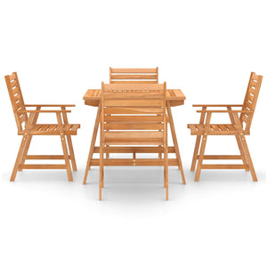 Set da Pranzo da Giardino 5 pz in Legno Massello di Acacia cod mxl 34871