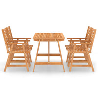 Set da Pranzo da Giardino 5 pz in Legno Massello di Acacia 3057844