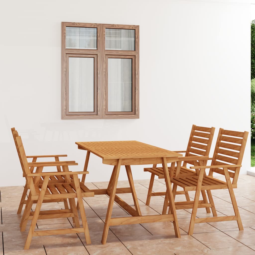 Set da Pranzo da Giardino 5 pz in Legno Massello di Acacia 3057844