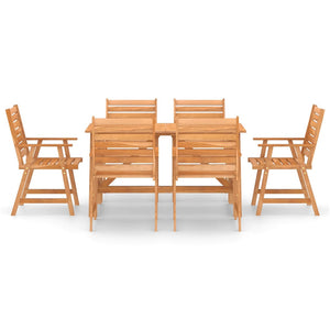 Set da Pranzo da Giardino 7 pz in Legno Massello di Acacia cod mxl 40659