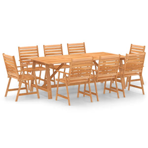 Set Pranzo da Giardino 9 pz in Legno Massello di Acacia cod mxl 40660